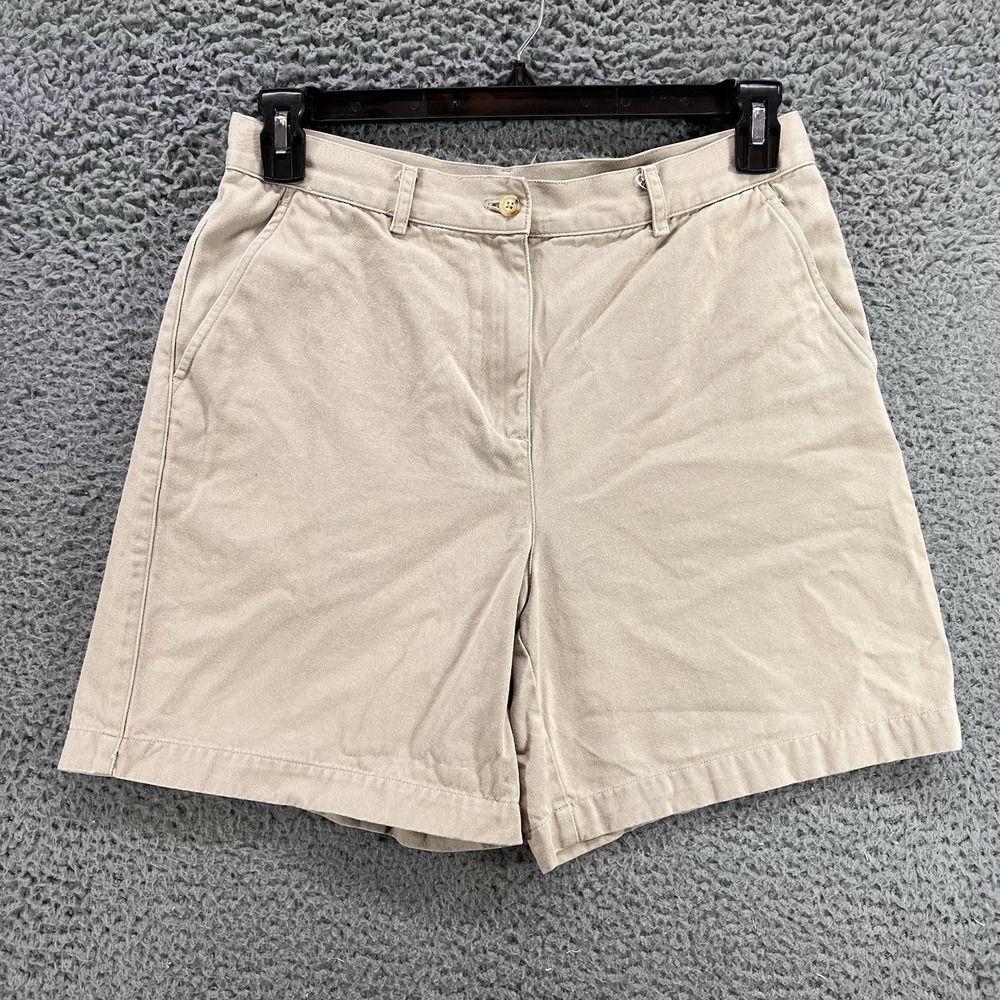 Vtg Lauren Ralph Lauren Shorts Womens 8 Khaki Chino 100% Cotton Outdoor Walking